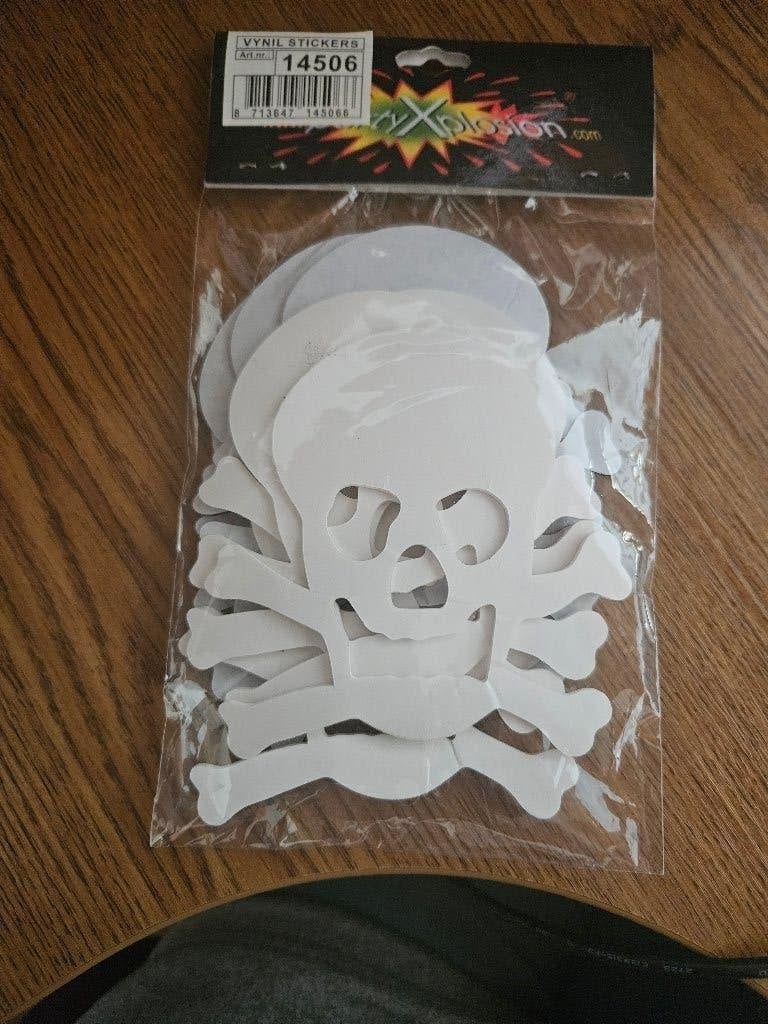 doodskop stickers wit en zwart, Ophalen of Verzenden, Nieuw, Overige typen