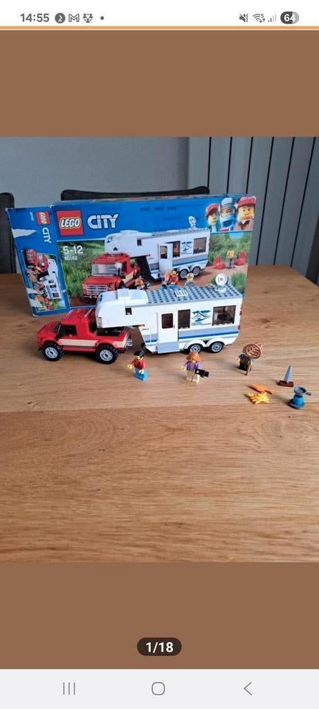 Lego City 60182 Pick-up & Caravan, Kinderen en Baby's, Speelgoed | Duplo en Lego, Ophalen of Verzenden, Zo goed als nieuw