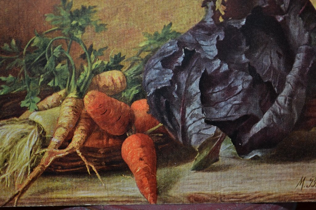 frank,rijk 1908 stilleven groente biet aardappels sla pan, Verzamelen, Ophalen of Verzenden, Voor 1920, Gelopen, Sterren en Beroemdheden