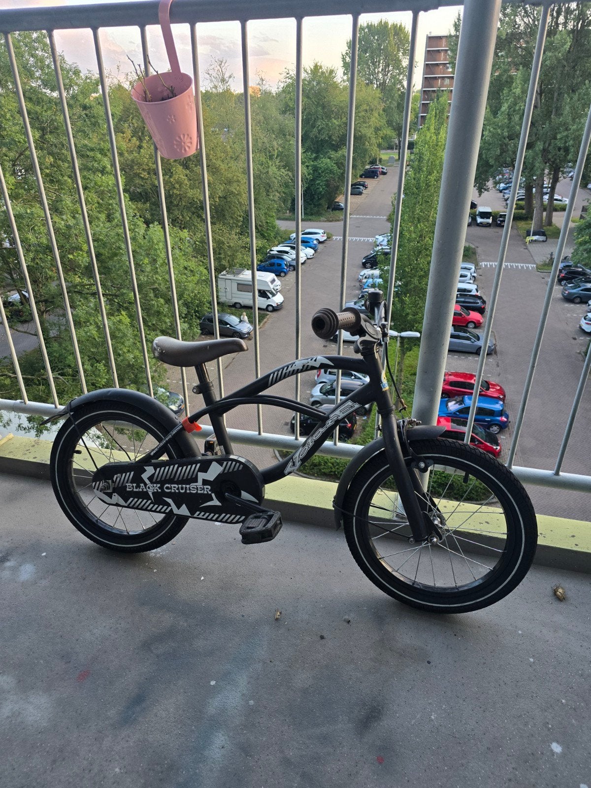 Volare Black cruiser 16inch kinderfiets, Fietsen en Brommers, Fietsen | Kinderfietsjes, Ophalen, Gebruikt