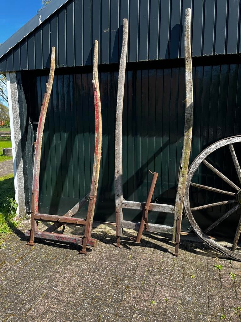 Oude decoratieve houten dissels, Ophalen of Verzenden