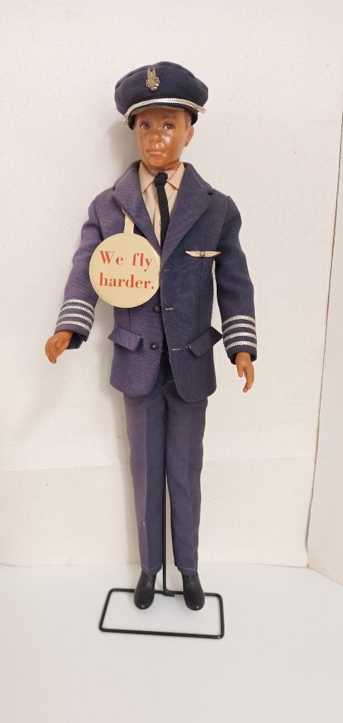 Mattel 1960 Allan KLM Steward met originele Kleding Pet barb, Verzamelen, Poppen, Ophalen of Verzenden, Zo goed als nieuw, Pop