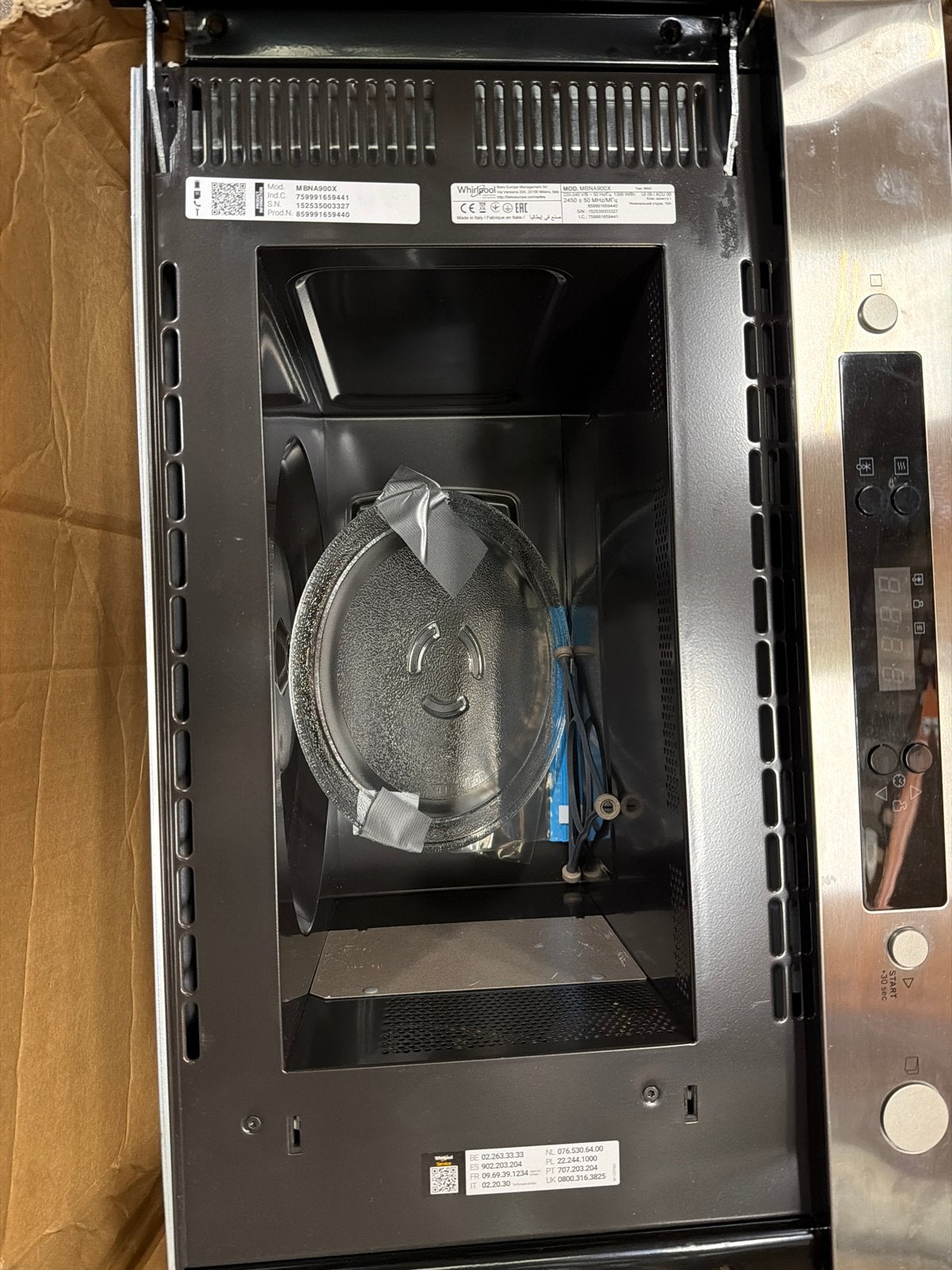 Whirlpool inbouw combimagnetron - defect, voor onderdelen, Witgoed en Apparatuur, Ophalen, Combimagnetron, Inbouw, Nvt