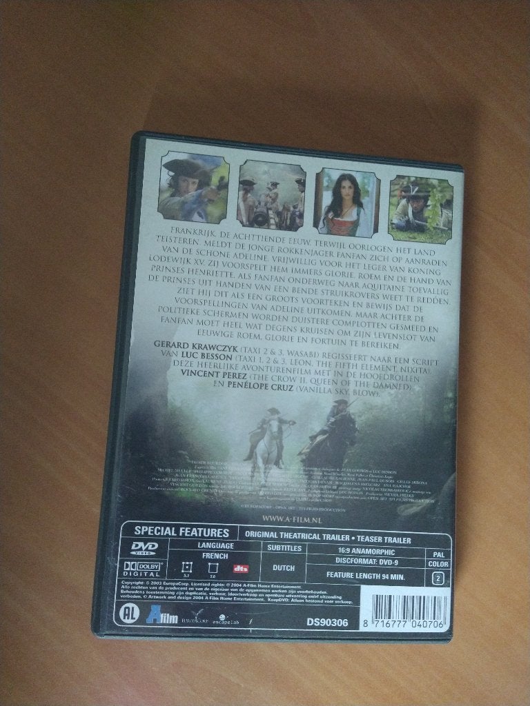 DVD Fanfan La Tulipe, Alle leeftijden, Nederlands, Romantische komedie, Ophalen of Verzenden