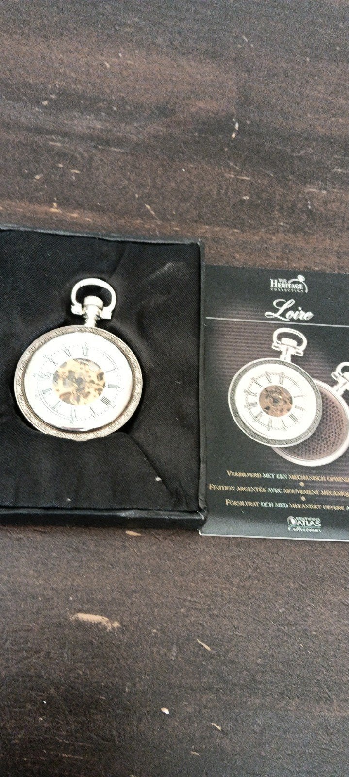 Zilverkleurig Zakhorloge met Mechanisch Uurwerk, Overige merken, Overige materialen, Zakhorloge, Verguld
