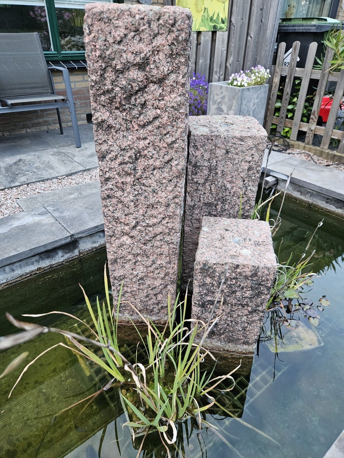 Granieten waterornamenten, Tuin en Terras, Ophalen, Graniet, Waterornament