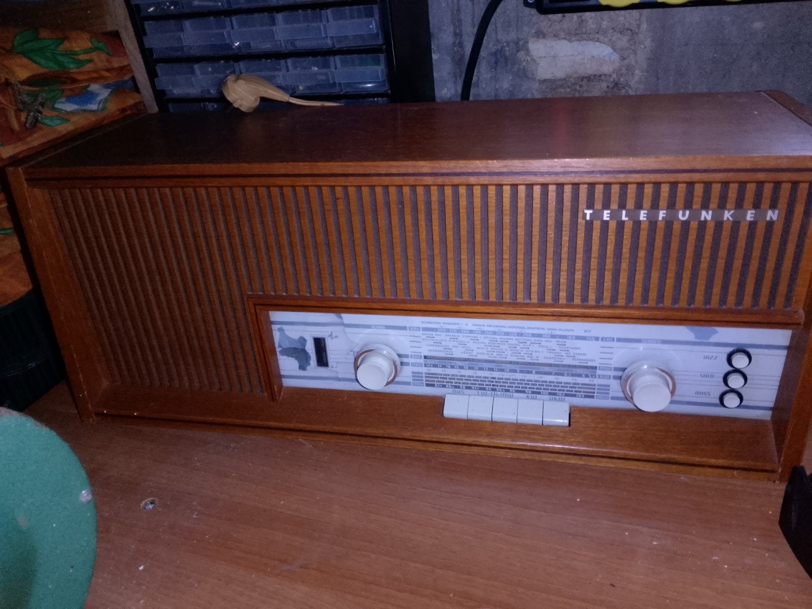 Telefunken Radio - Vintage Houten Behuizing, Audio, Tv en Foto, Radio's, Ophalen of Verzenden, Gebruikt, Radio