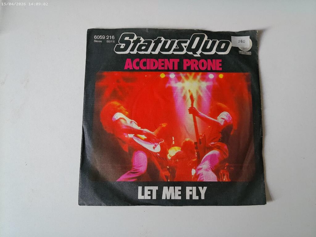 Status Quo - Accident Prone / Let me fly ., Fotohoes, Ophalen of Verzenden, Gebruikt, Rock en Metal