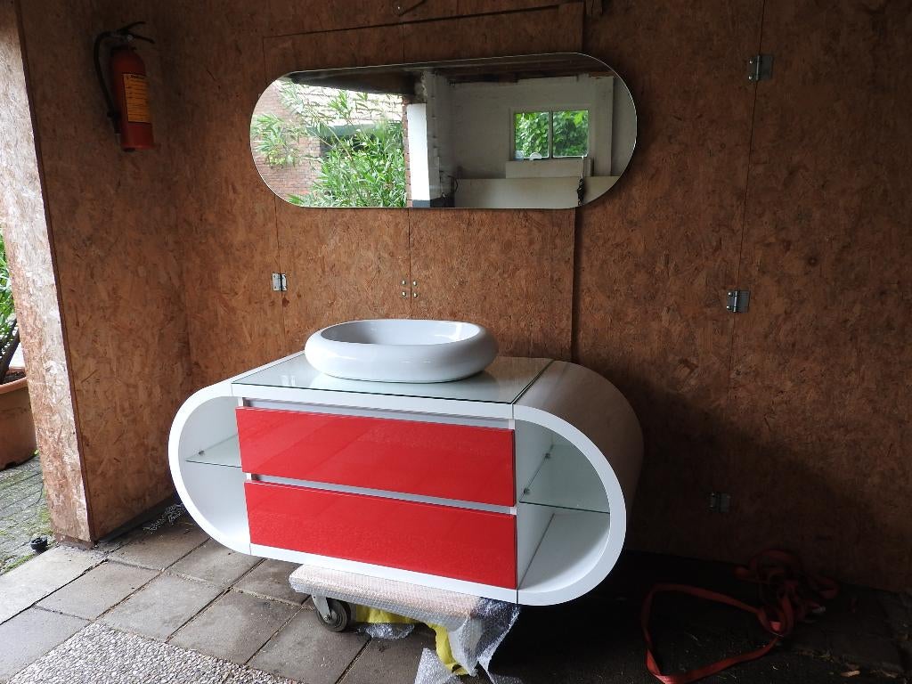 Primabad Infinity Badmeubelset incl. spiegel 150 cm, Ophalen, 25 tot 50 cm, Minder dan 100 cm