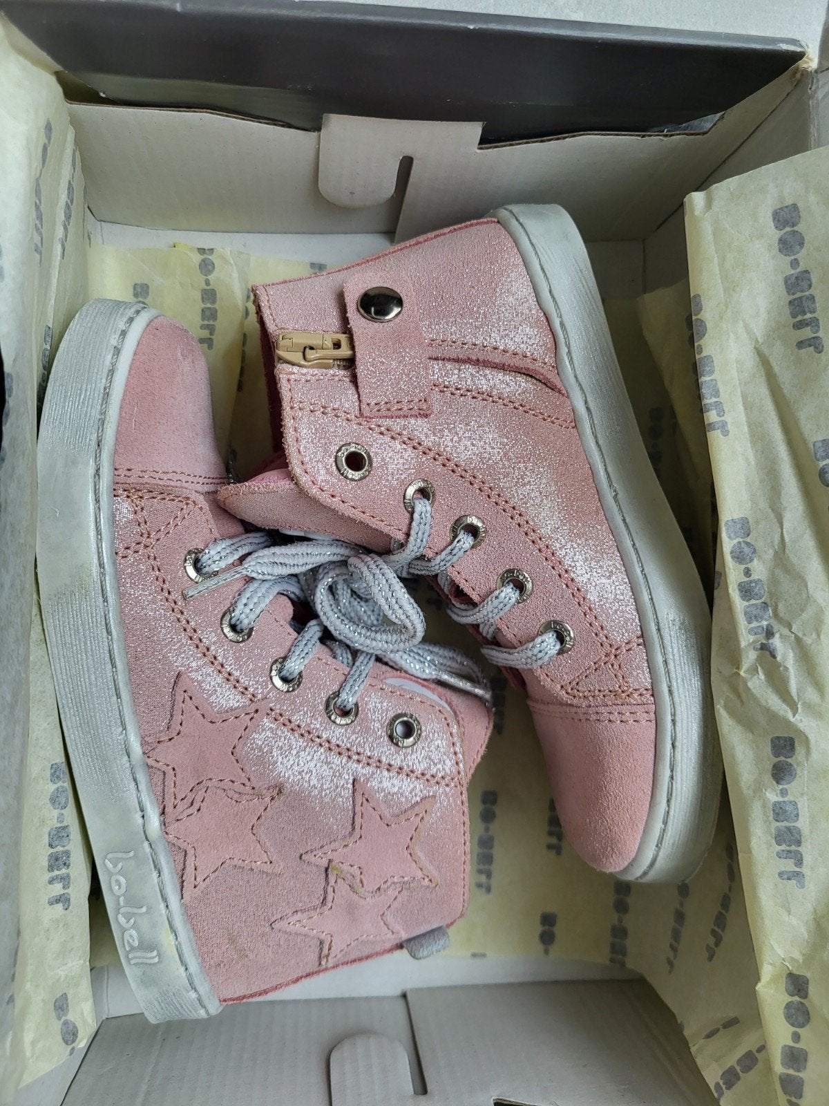 Bo-Bell hoge sneakers roze glitter maat 26, Bo bell, Meisje, Schoenen, Nieuw
