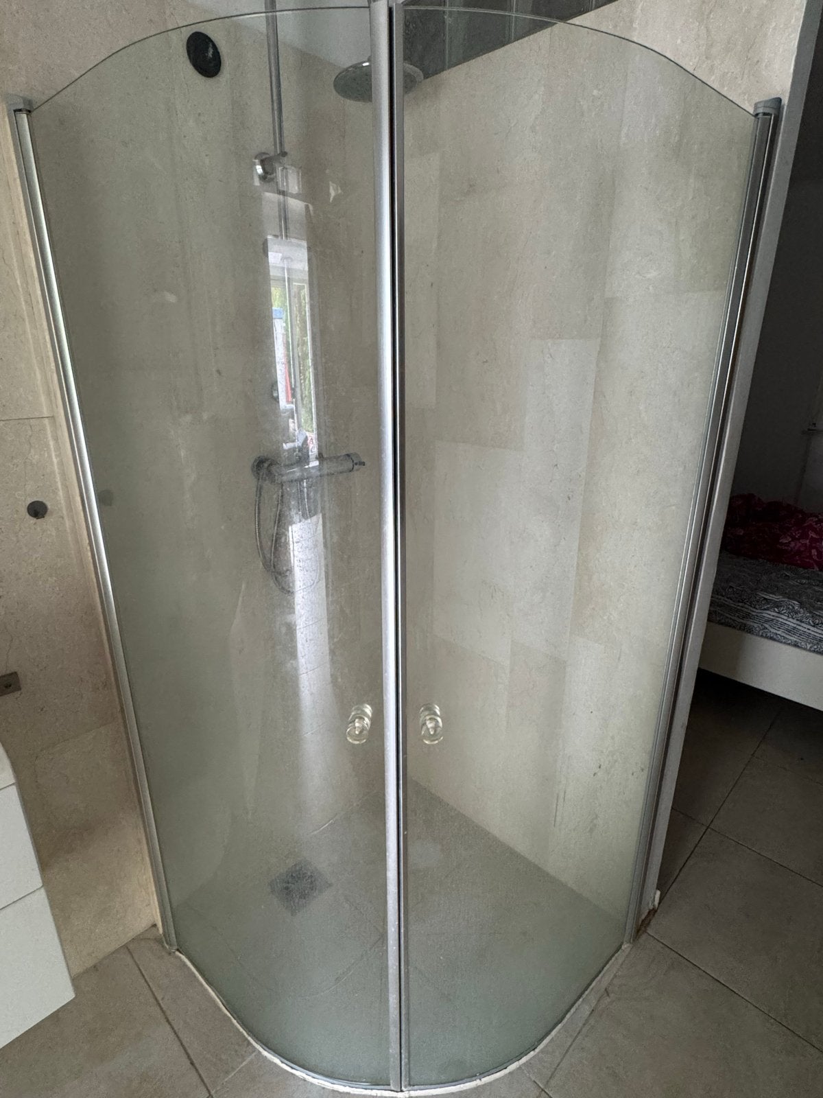 Douchedeur 175x75cm - Gebogen Glas, Ophalen, Gebruikt, Glas, Douche