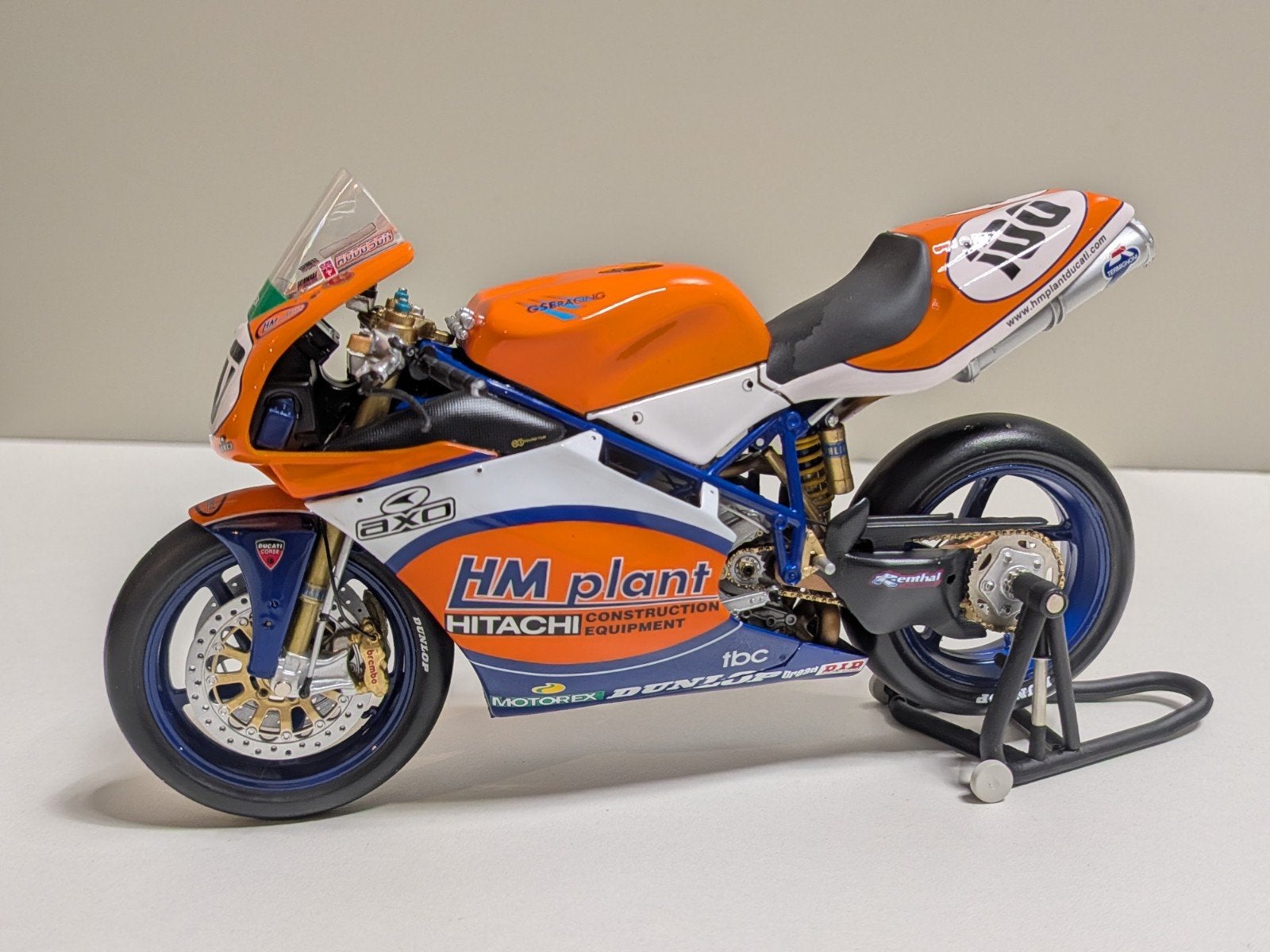 Minichamps: Ducati 998 F01 - Neil Hodgson - WK Superbike, Ophalen of Verzenden, Zo goed als nieuw, 1:9 t/m 1:12, Motor