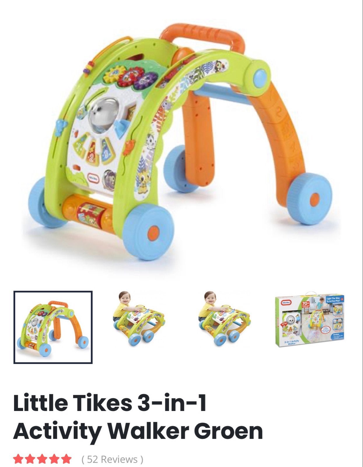 Little Tikes 3-in-1 Activity Walker Groen, Kinderen en Baby's, Ophalen, Zo goed als nieuw, Overige typen, Met geluid