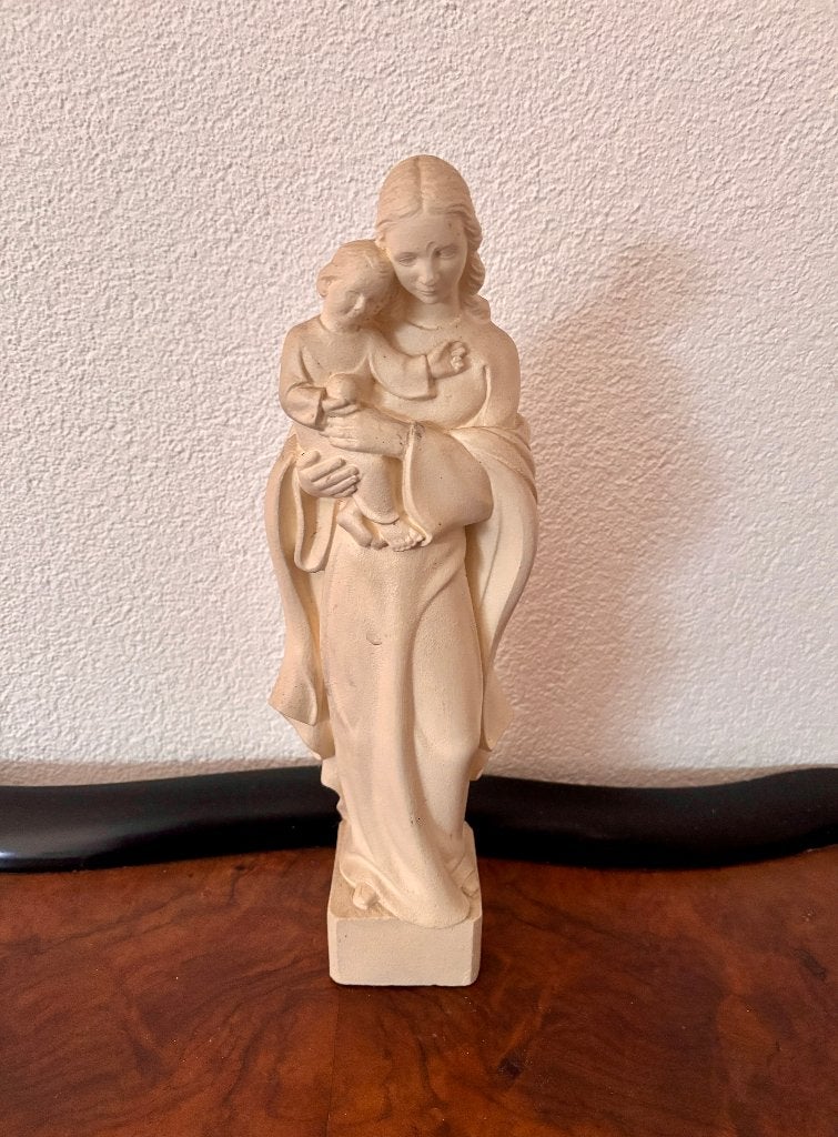 Vintage Mariabeeld met kindje Jezus, Antiek en Kunst, Ophalen