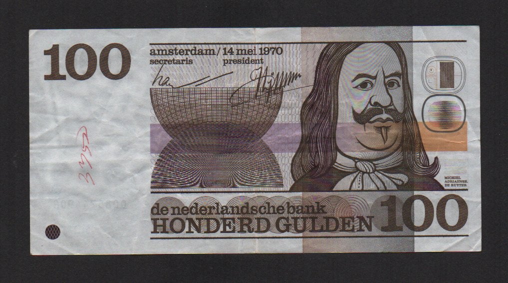 100 Gulden Bankbiljet 1970 Fraai Biljet, Ophalen of Verzenden, 100 gulden, Los biljet