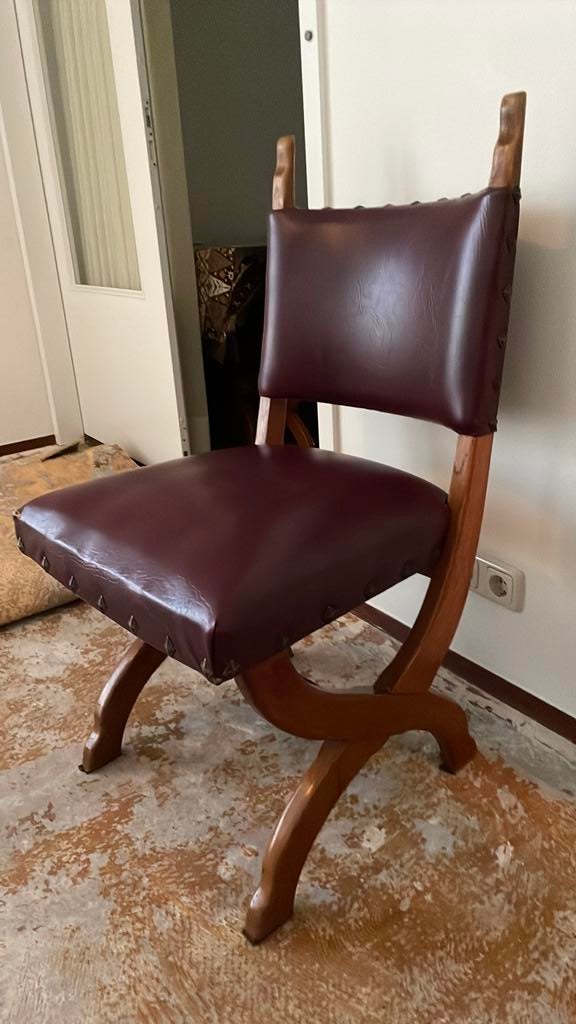 Eettafelstoelen, Bram Sprij stijl, vintage, Huis en Inrichting, Ophalen, Gebruikt, Vintage brutalisme, Vier