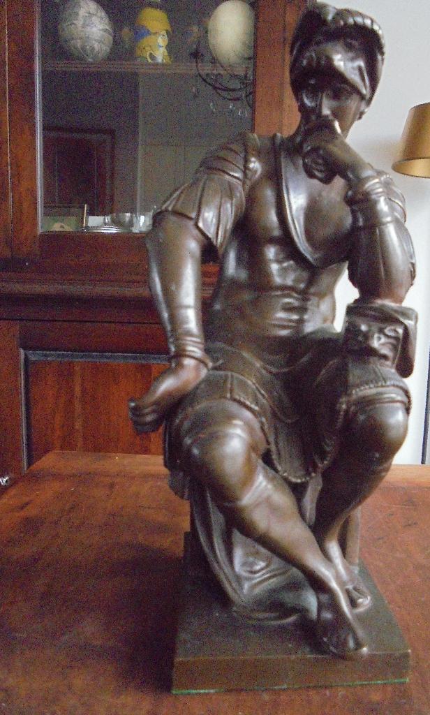 Lorenzo de Medici, 19e eeuw!(Michelangelo) met gietersmerk!!, Ophalen of Verzenden