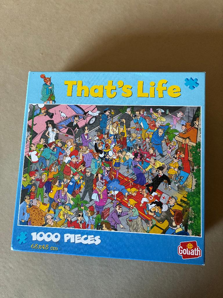 puzzel That's Life 1000 stukjes rode loper, Ophalen of Verzenden, 500 t/m 1500 stukjes, Gebruikt, Legpuzzel
