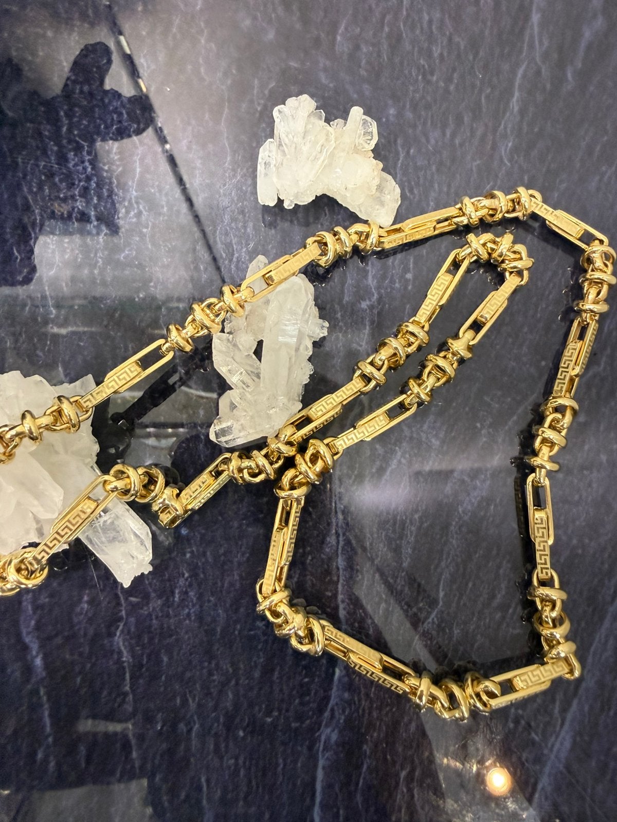 Prachtige 14 karaats gouden monte carlo ketting 65 cm 8 mm, Sieraden, Tassen en Uiterlijk, Ophalen of Verzenden, Nieuw, Goud