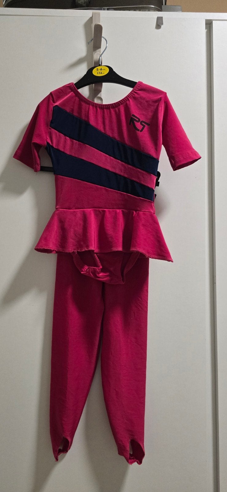 Turnpakje en Legging Roze - Maat 116 (5-6 jaar), Meisje, Ophalen of Verzenden, Zo goed als nieuw, Setje