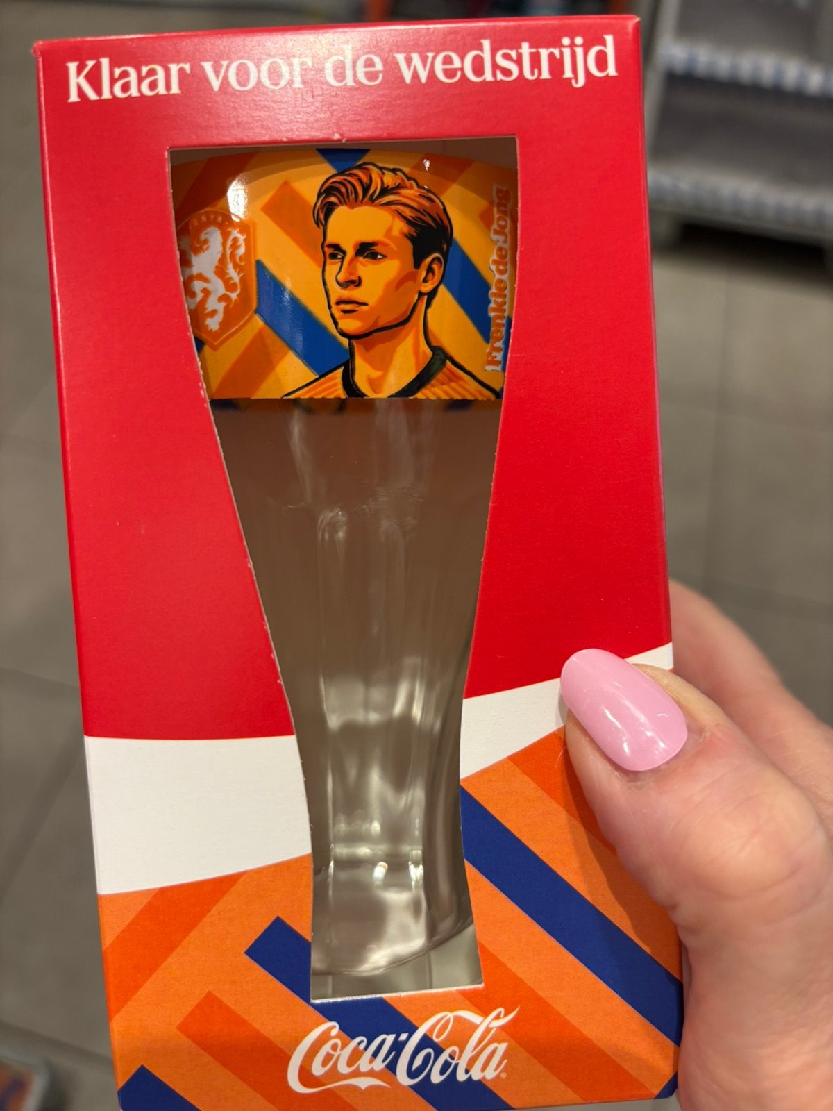 NIEUW: WK VOETBAL SPELERSGLAS Frenkie de Jong, Ophalen of Verzenden, Nieuw, Frisdrankglas