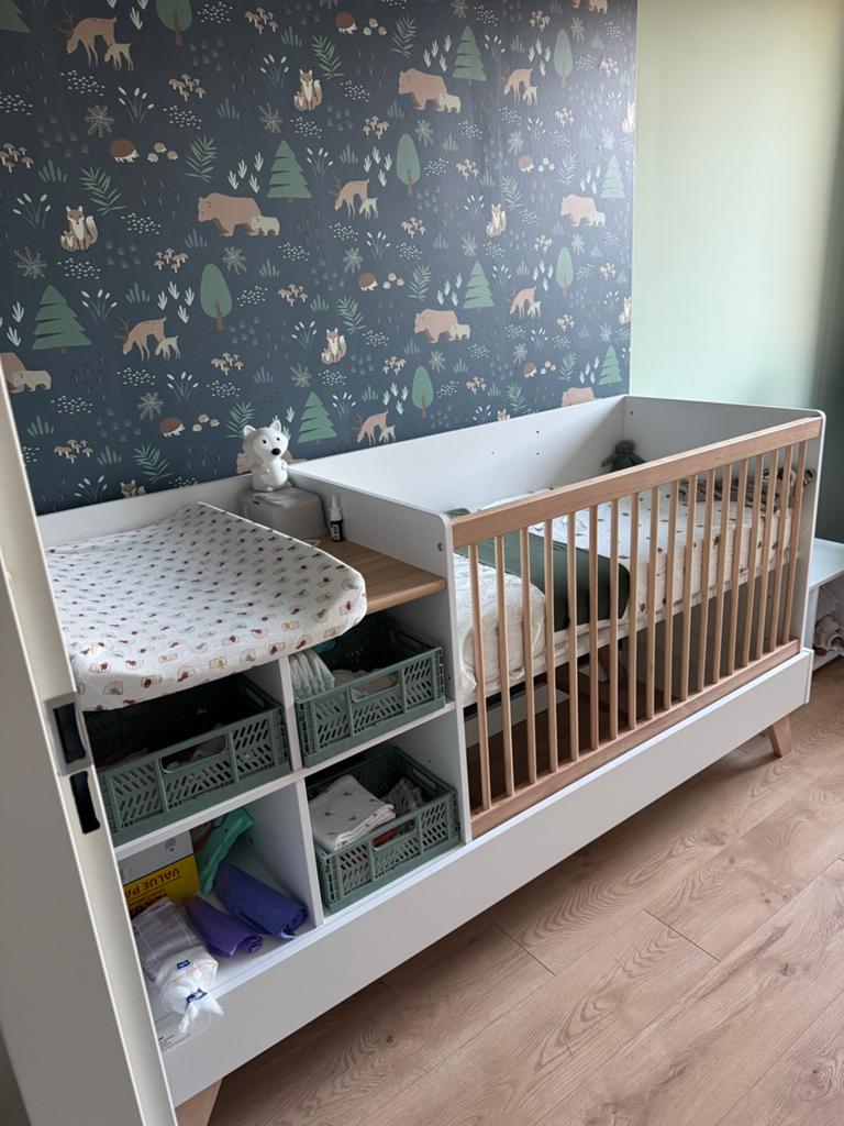 Vertbaudet meegroei Ledikant met Commode en Opbergruimte, Kinderen en Baby's, Babywiegjes en Ledikanten, Zo goed als nieuw, Ledikant