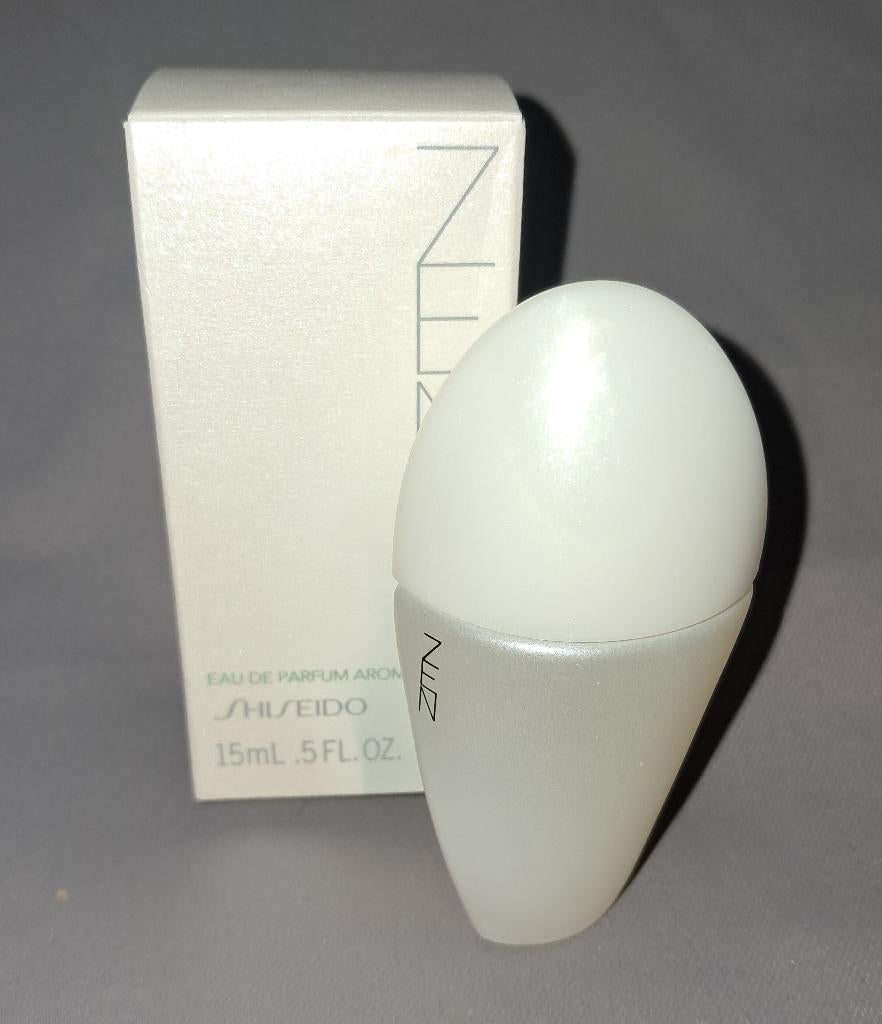 Luxe parfum mini - Shiseido zen 15 ml + doosje, Ophalen of Verzenden, Zo goed als nieuw, Miniatuur, Gevuld