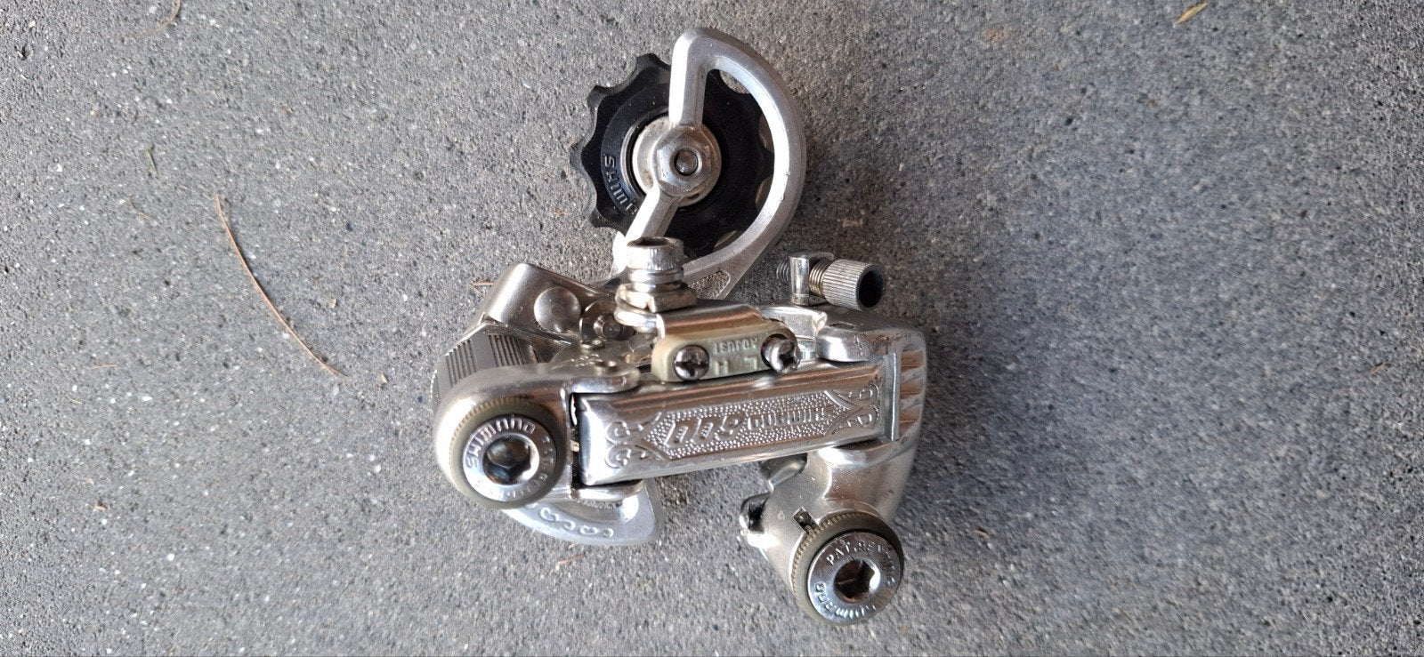 Vintage Shimano 600 Achterderailleur, Gebruikt, Ophalen of Verzenden, Derailleur of Ketting, Aluminium