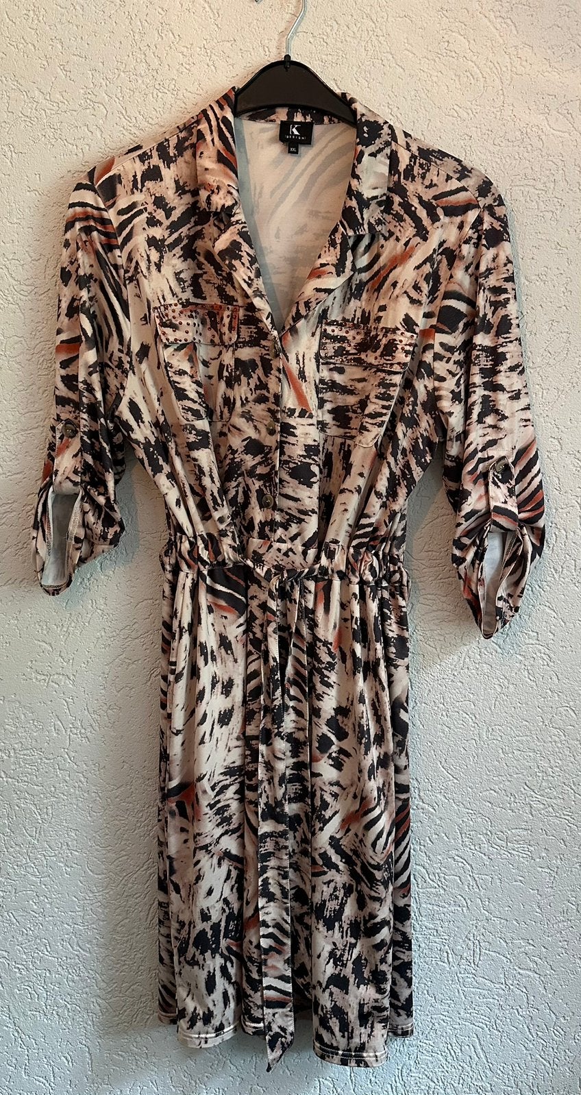 Jurk van K-Design, maat xxl, Ophalen of Verzenden, Zo goed als nieuw, Maat 46/48 (XL) of groter, Onder de knie