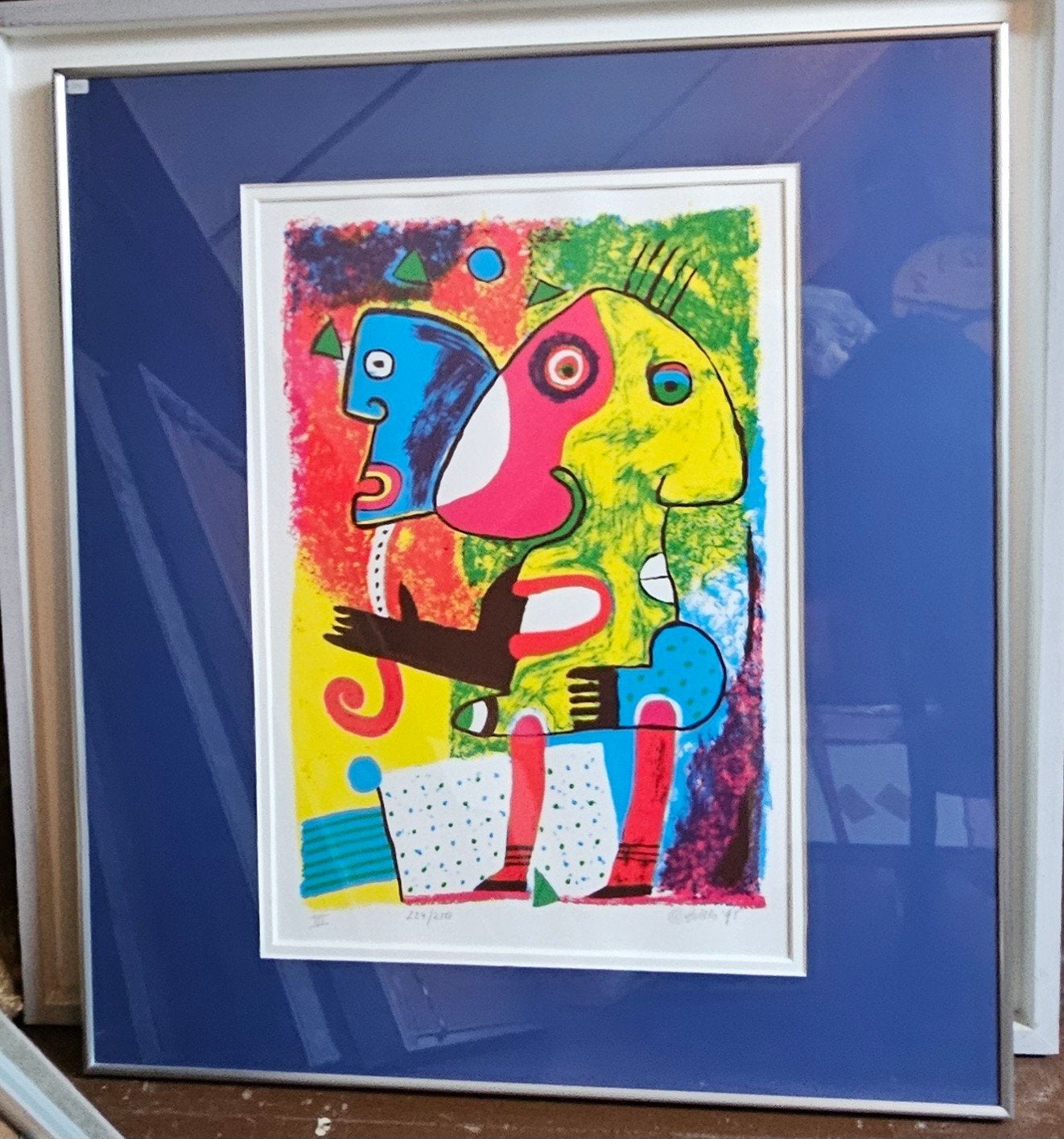 Briels - Kleurrijke zeefdruk, afm. 68x77 cm, ingelijst, Gelimiteerde oplage, Ophalen, Zeefdruk