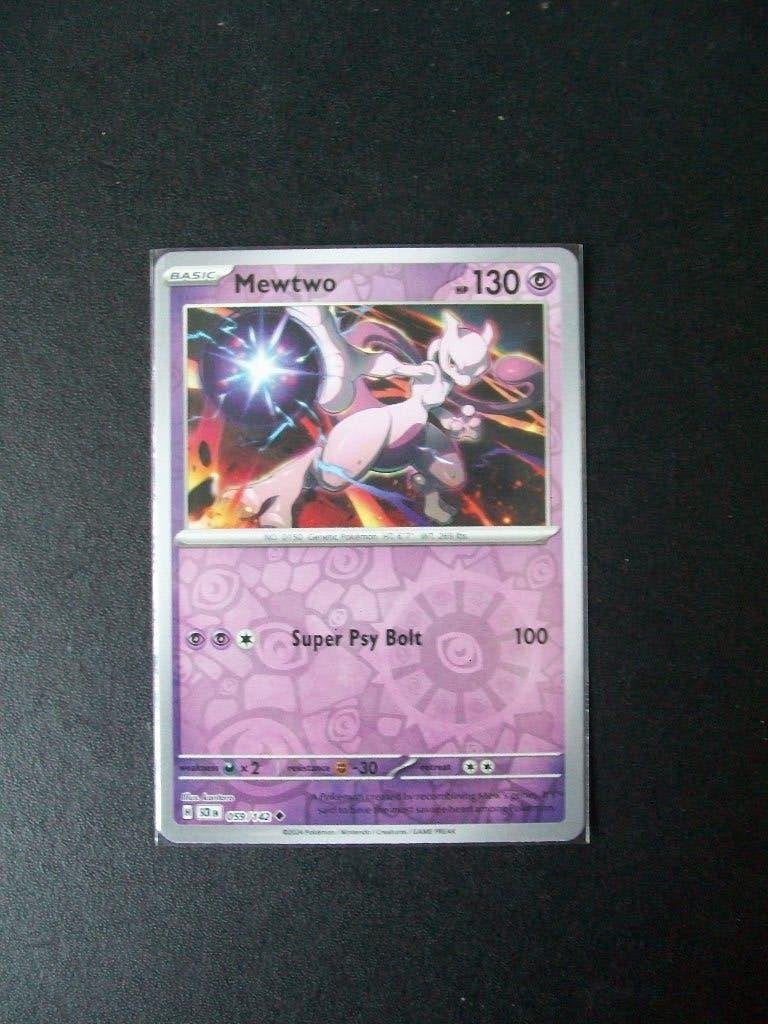 4995. Nieuwe Pokemon Kaart holofoil MEWTWO HP 130 (059/142), Verzenden, Nieuw, Foil