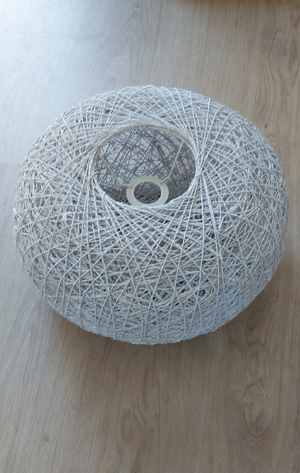 Mooie witte hanglamp, Ophalen, Zo goed als nieuw, Natuurlijk materiaal