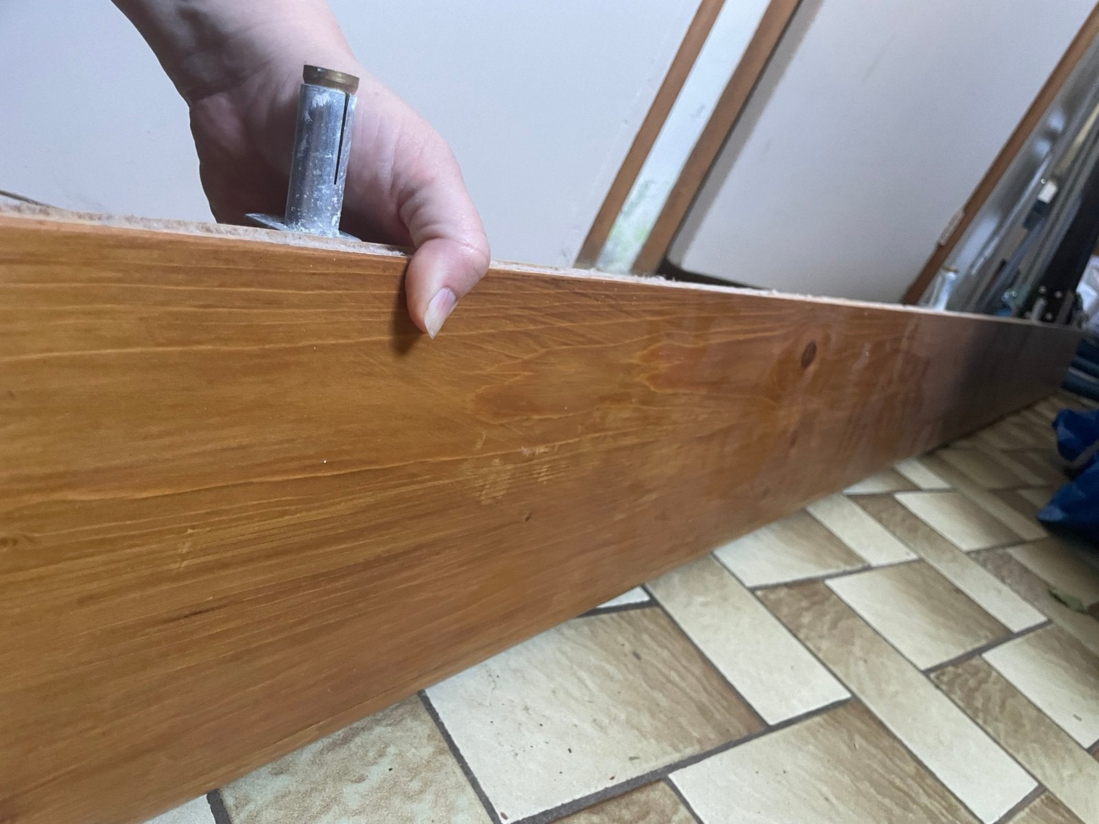 Wandplank blinde montage 3 meter, Ophalen, Gebruikt