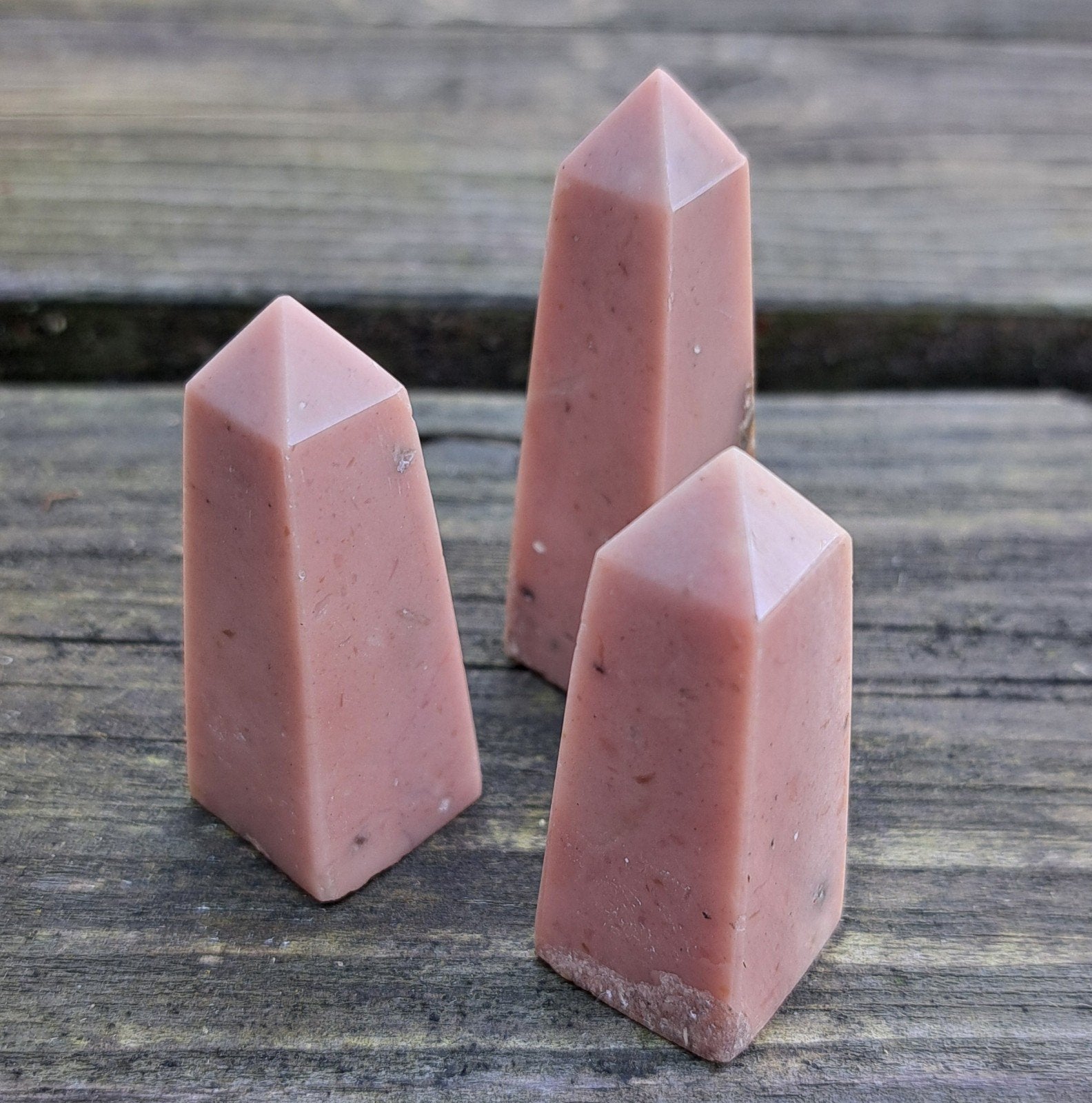 Roze Opaal torens / punten edelstenen natuursteen mineralen, Verzamelen, Ophalen of Verzenden