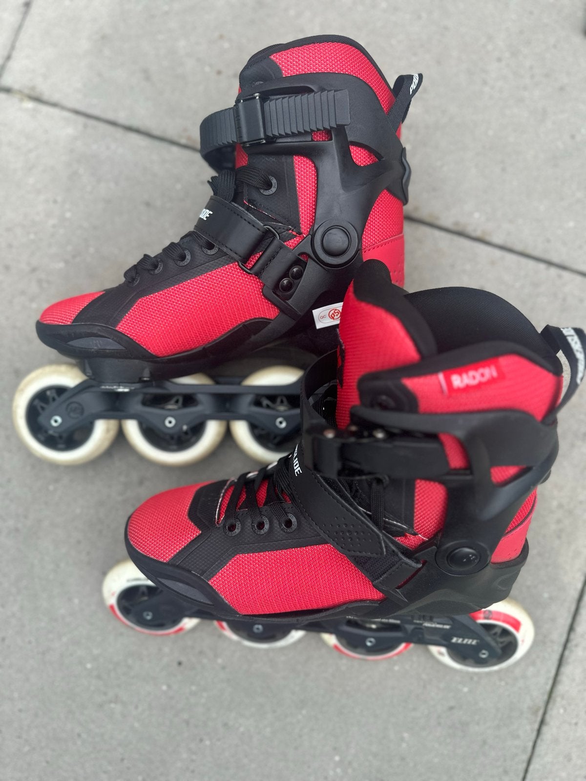 Powerslide Phuzion Radon Red 80 Inline Skates - Maat 39, Sport en Fitness, Skeelers, Ophalen, Gebruikt, Inline skates 4 wielen