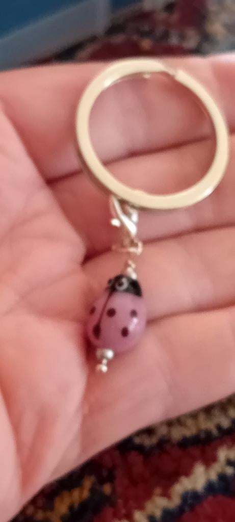 Sleutelhanger lieveheersbeestje roze, Ophalen of Verzenden, Nieuw, Dier of Natuur