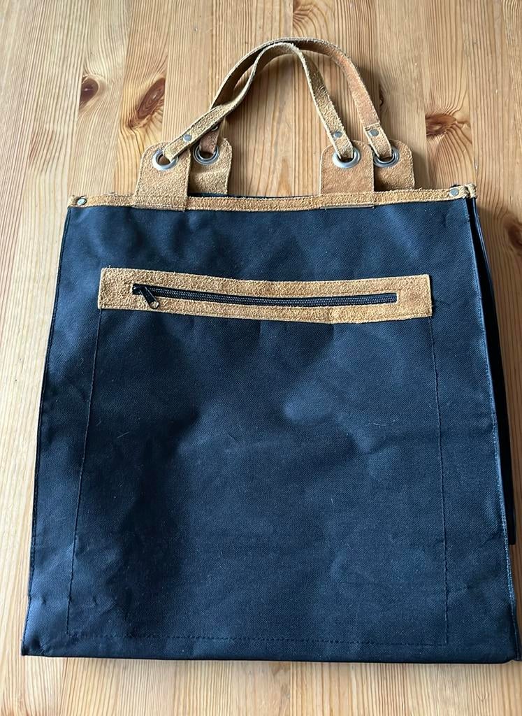 Zwarte boodschappen tas of shopper, Ophalen of Verzenden, Zo goed als nieuw, Zwart, Shopper