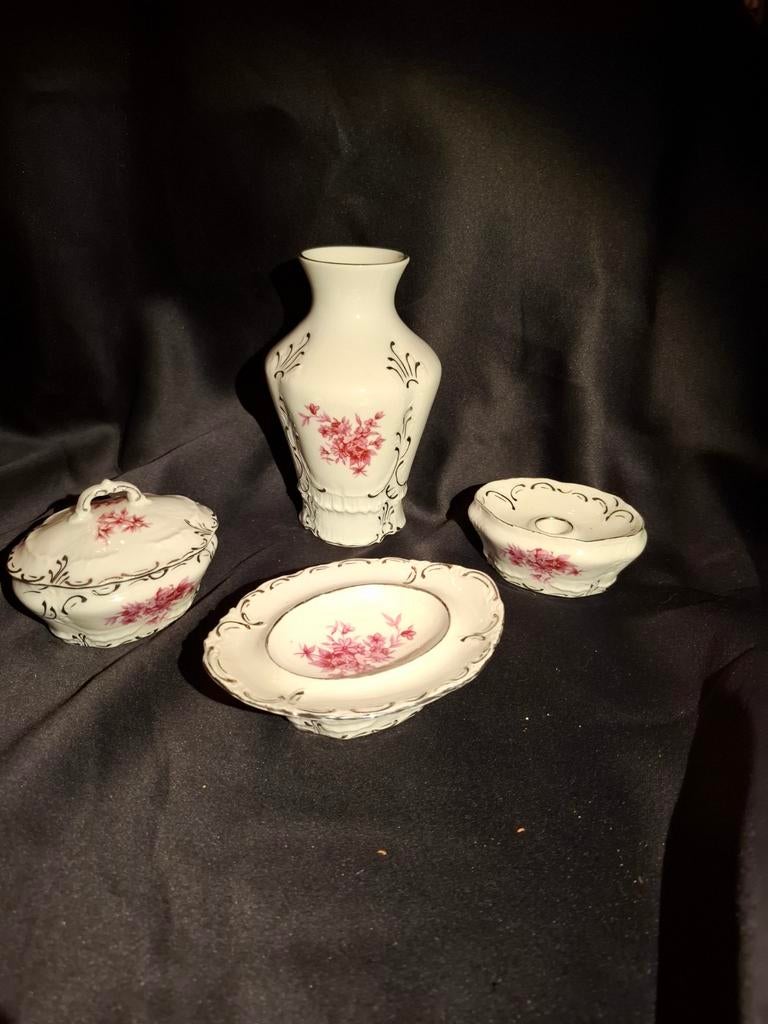4-delige Royal Dux "Opera" set - Roze Driehoek - jaren 60/70, Ophalen of Verzenden