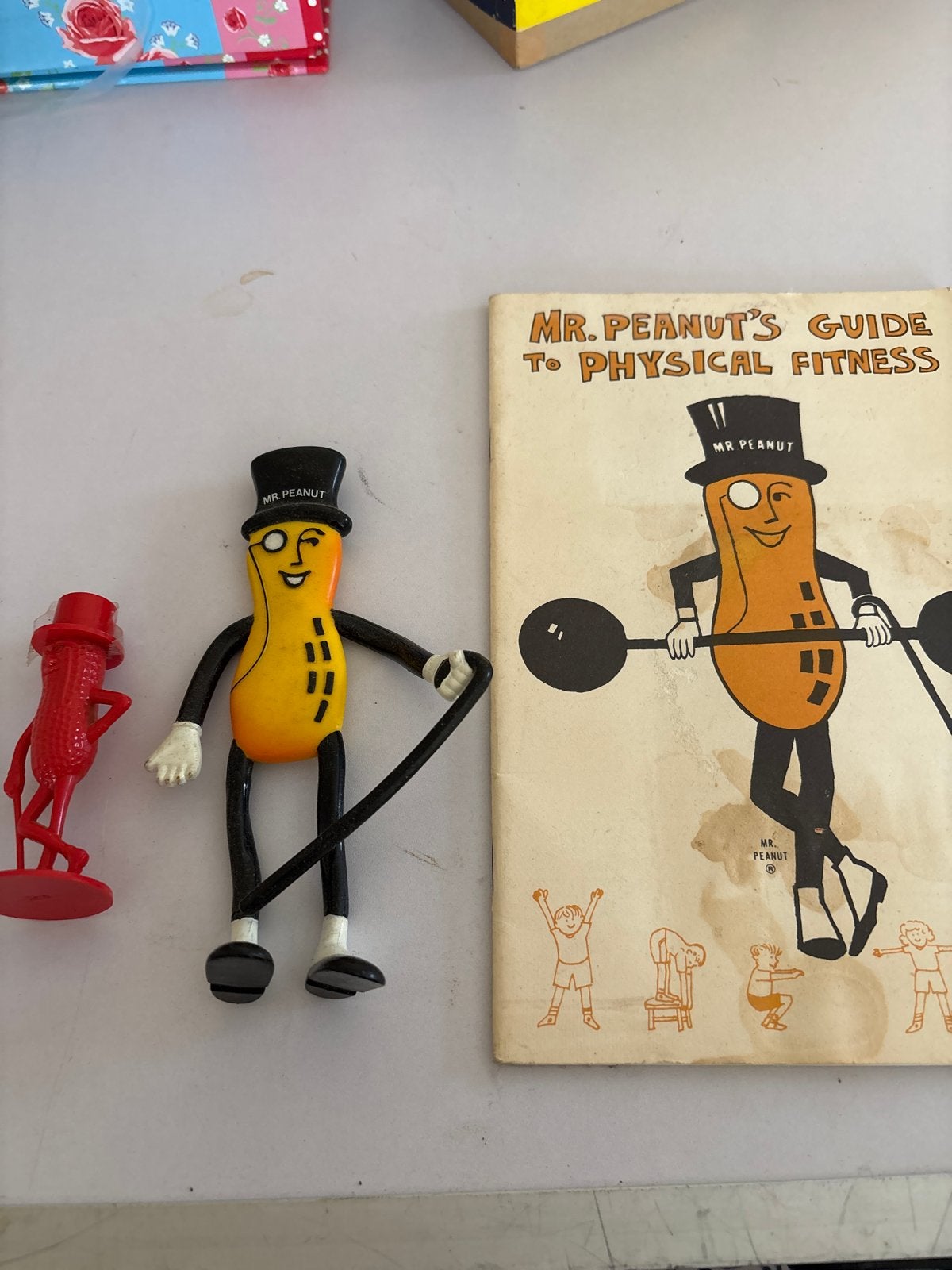 Vintage Mr. Peanut Figuren & Gids Fysieke Fitheid, Verzamelen, Ophalen of Verzenden, Gebruikt