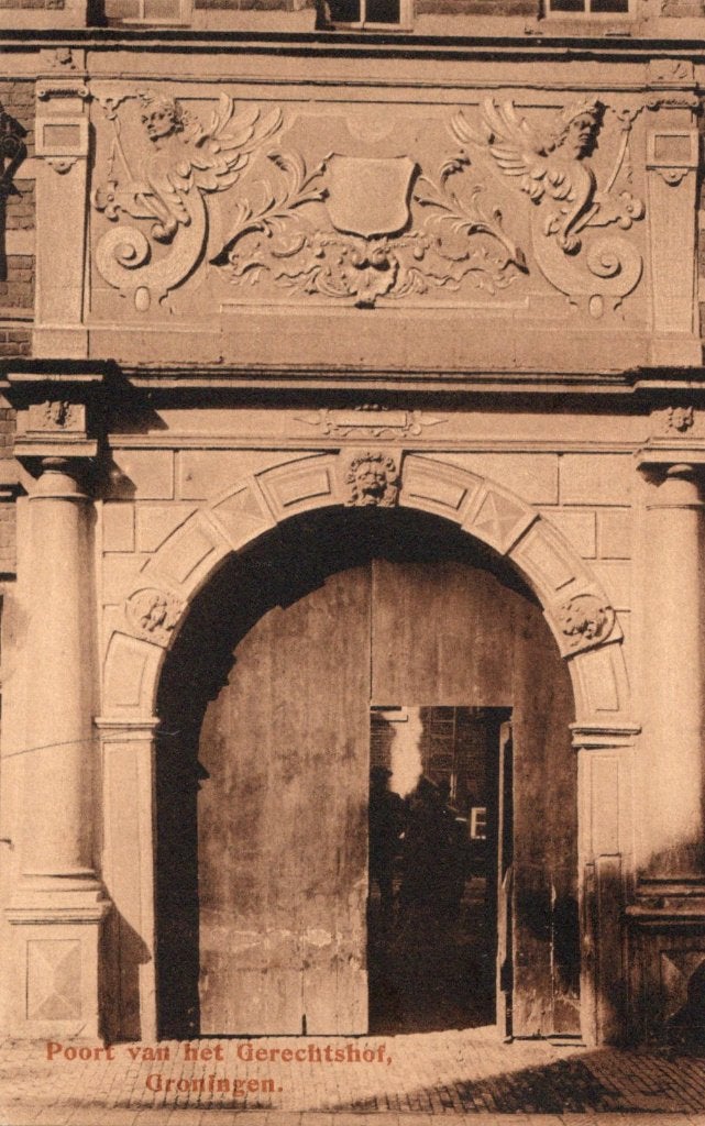 Groningen, Poort van het Gerechtshof. (28), Verzenden, 1920 tot 1940, Ongelopen, Groningen