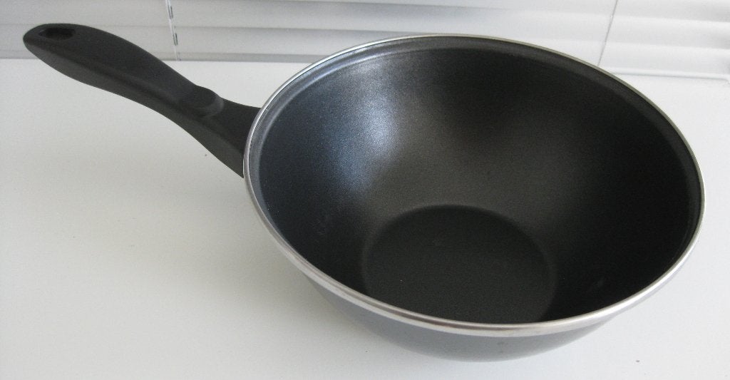 Pan / Wok / Wokpan ø 22 cm hoogte 10 cm, Huis en Inrichting, Keuken | Potten en Pannen, Ophalen of Verzenden, Zo goed als nieuw