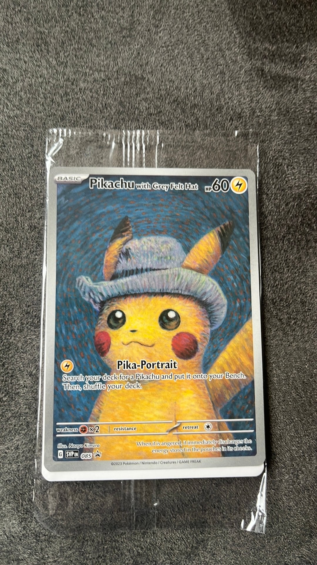 Pikachu with Grey Felt Hat #085 Van Gogh sealed, Hobby en Vrije tijd, Verzamelkaartspellen | Pokémon, Ophalen of Verzenden, Nieuw