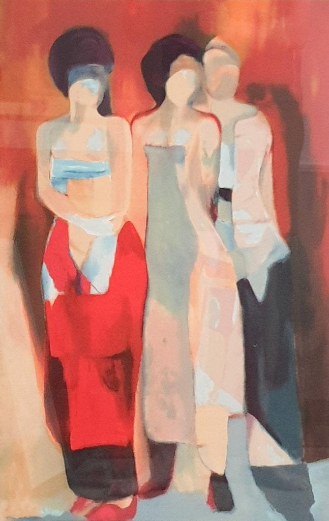 Hans van den Berg schilderij Bordeaux WD-021, Antiek en Kunst, Kunst | Schilderijen | Modern, Ophalen