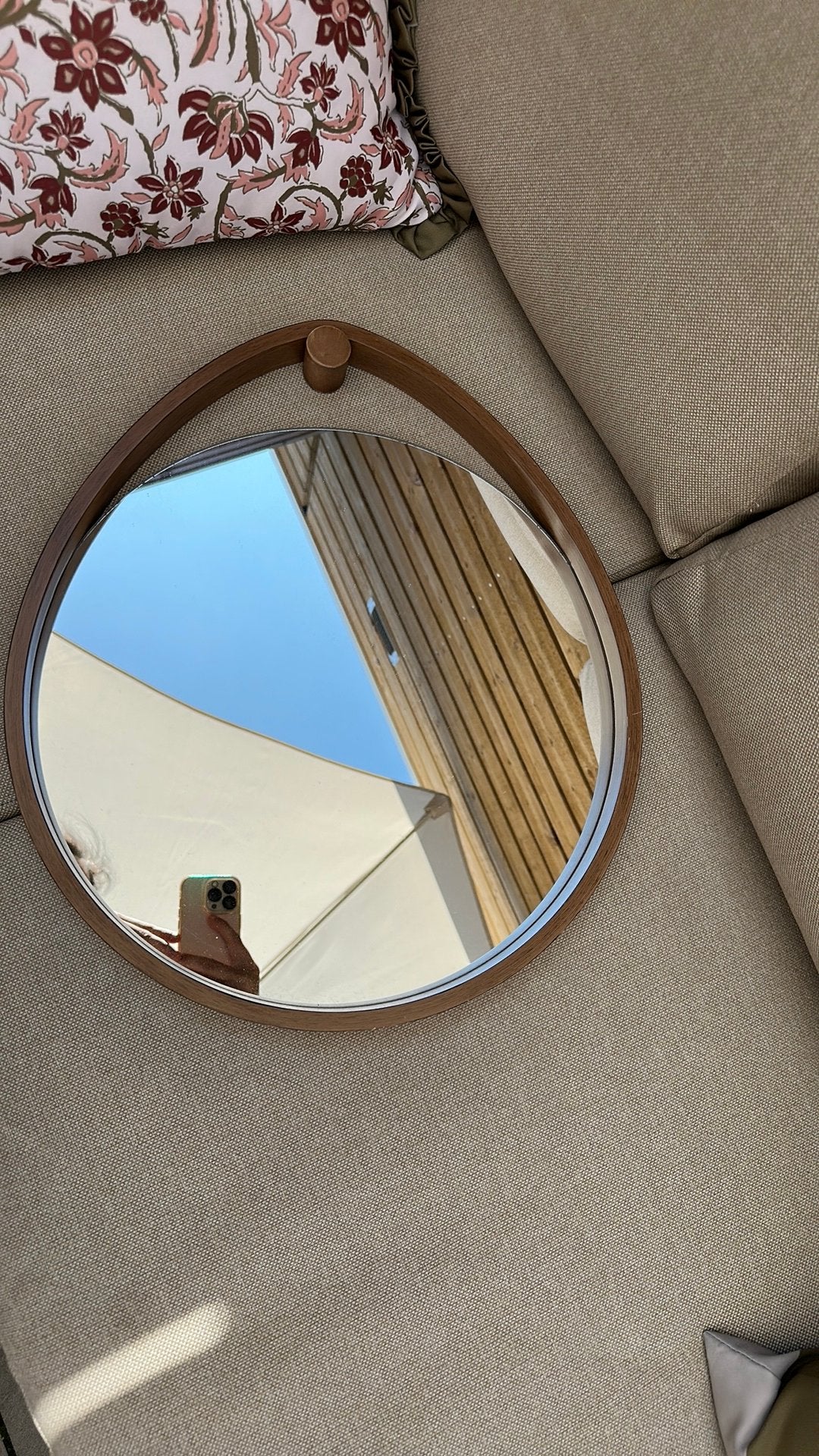 Zara home spiegel, Ophalen, Minder dan 50 cm, Rond, Zo goed als nieuw