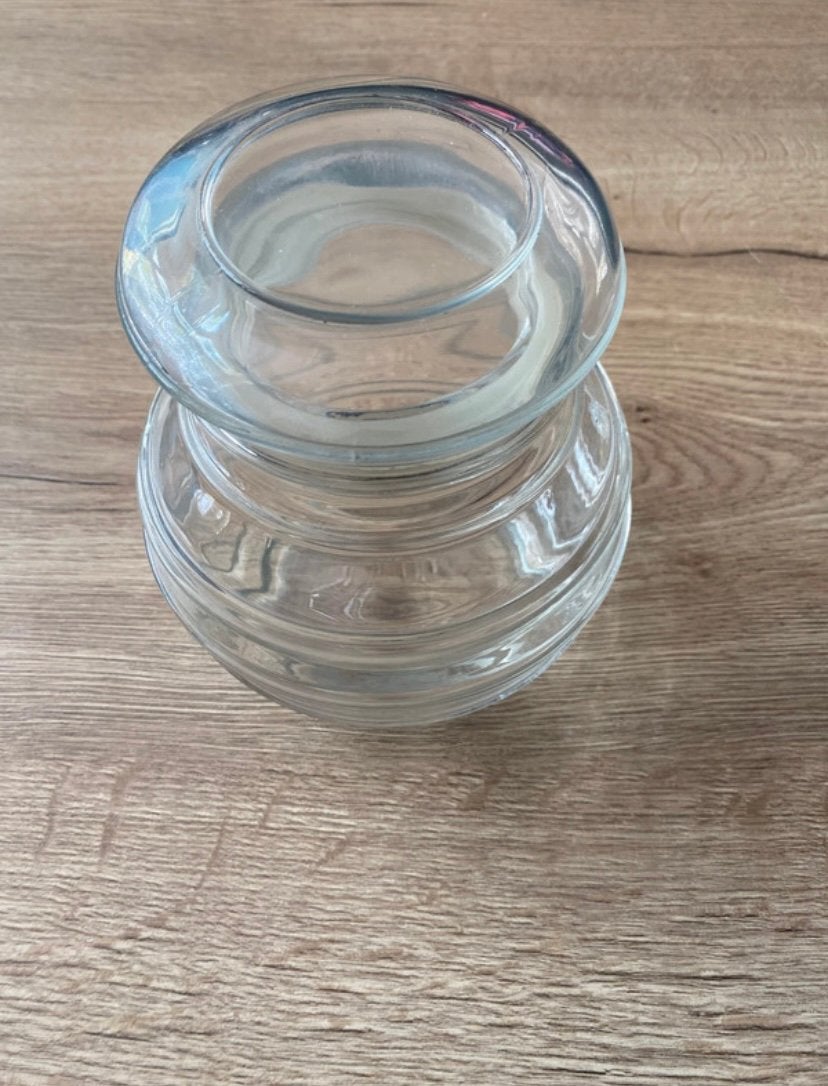 IKEA glazen voorraadpot met deksel – 16 cm, Gebruikt, Pot, Bus of Blik, Ophalen of Verzenden, Glas