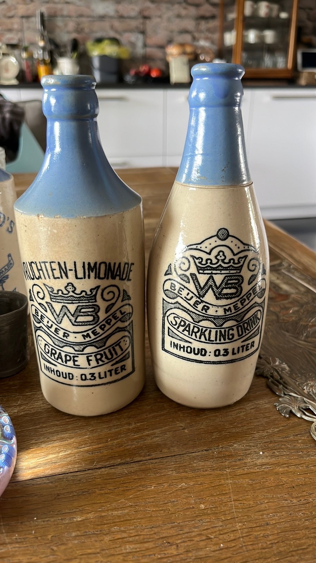 Twee verschillende limonade kruikjes Beijer Meppel, Ophalen of Verzenden, Zo goed als nieuw, Gebruiksvoorwerp