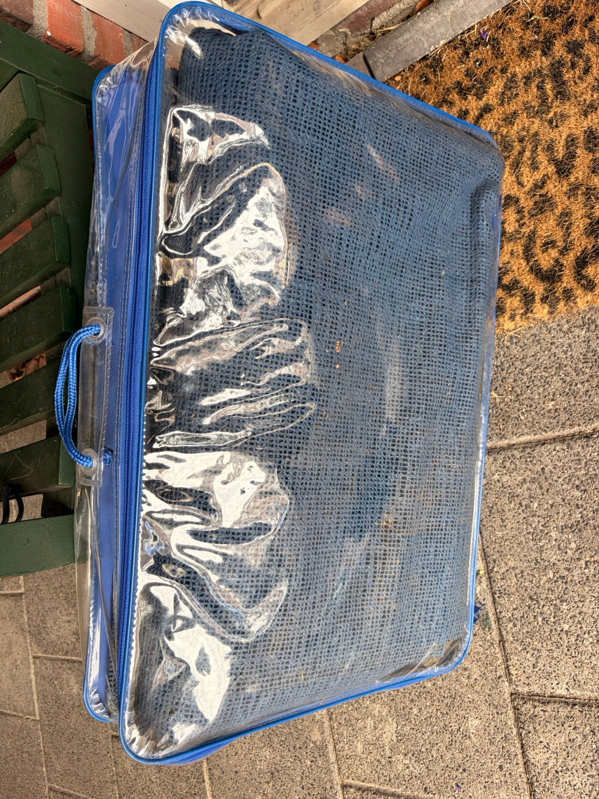 Tenttapijt blauw 2,5x3m, Caravans en Kamperen, Ophalen, Gebruikt