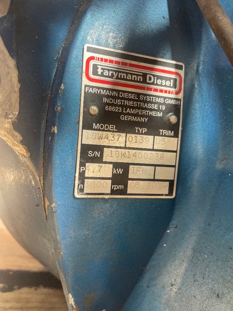 Farymann 18W diesel met TwinDisc keerkoppeling, Ophalen, 10 tot 30 pk, Gebruikt, Binnenboordmotor