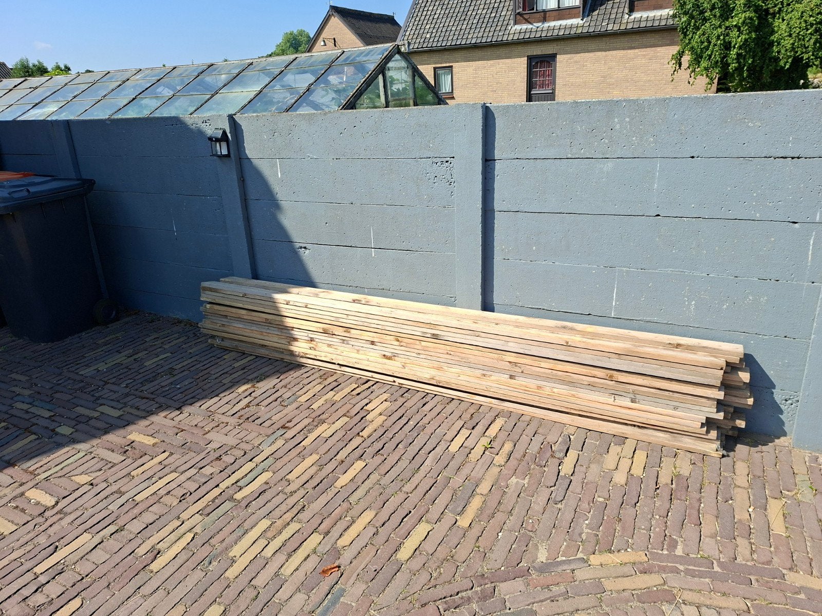 vuren hout 22 mm dik en 100mm breed  3m lang., Ophalen, Hout