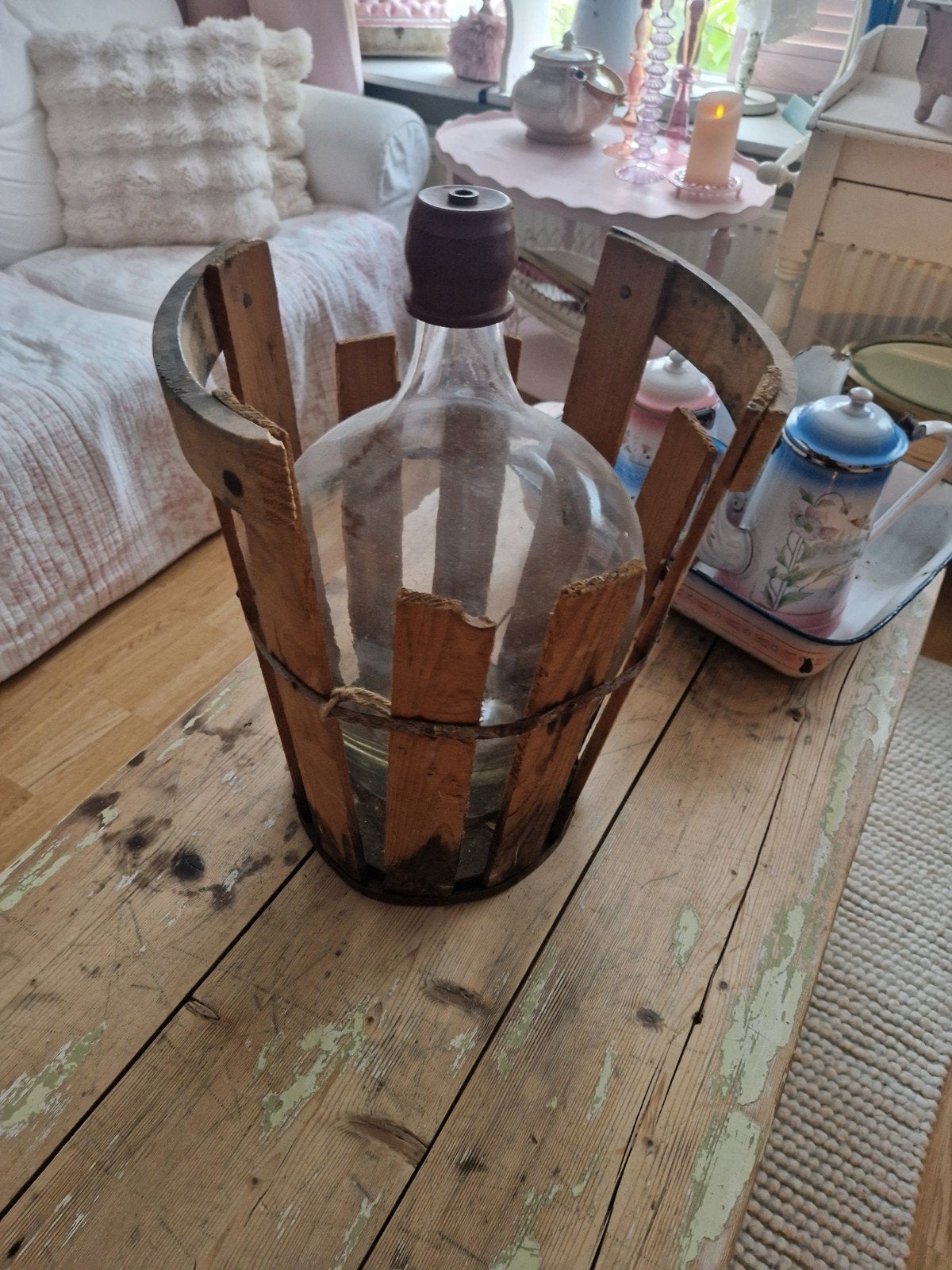 Damejeanne gistfles, Antiek en Kunst, Curiosa en Brocante, Ophalen of Verzenden